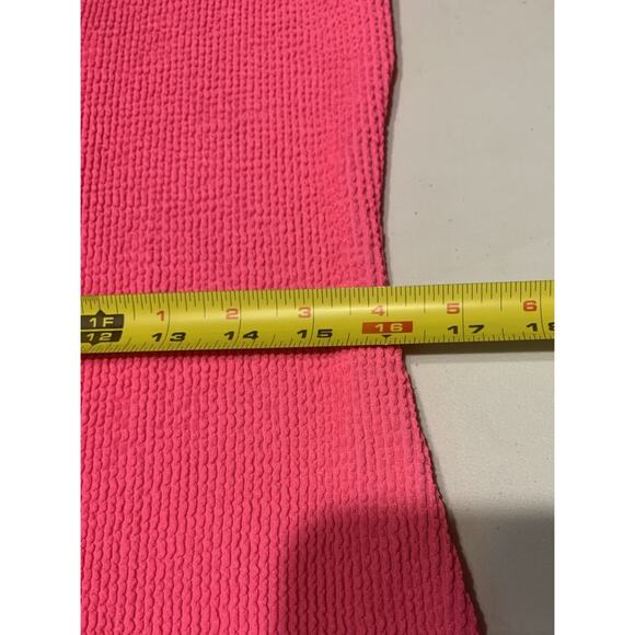 Lilly Pulitzer Stassi Knee Length Textures Scrunch Dress Large NWT Roxie Pink - Picture 11 of 11